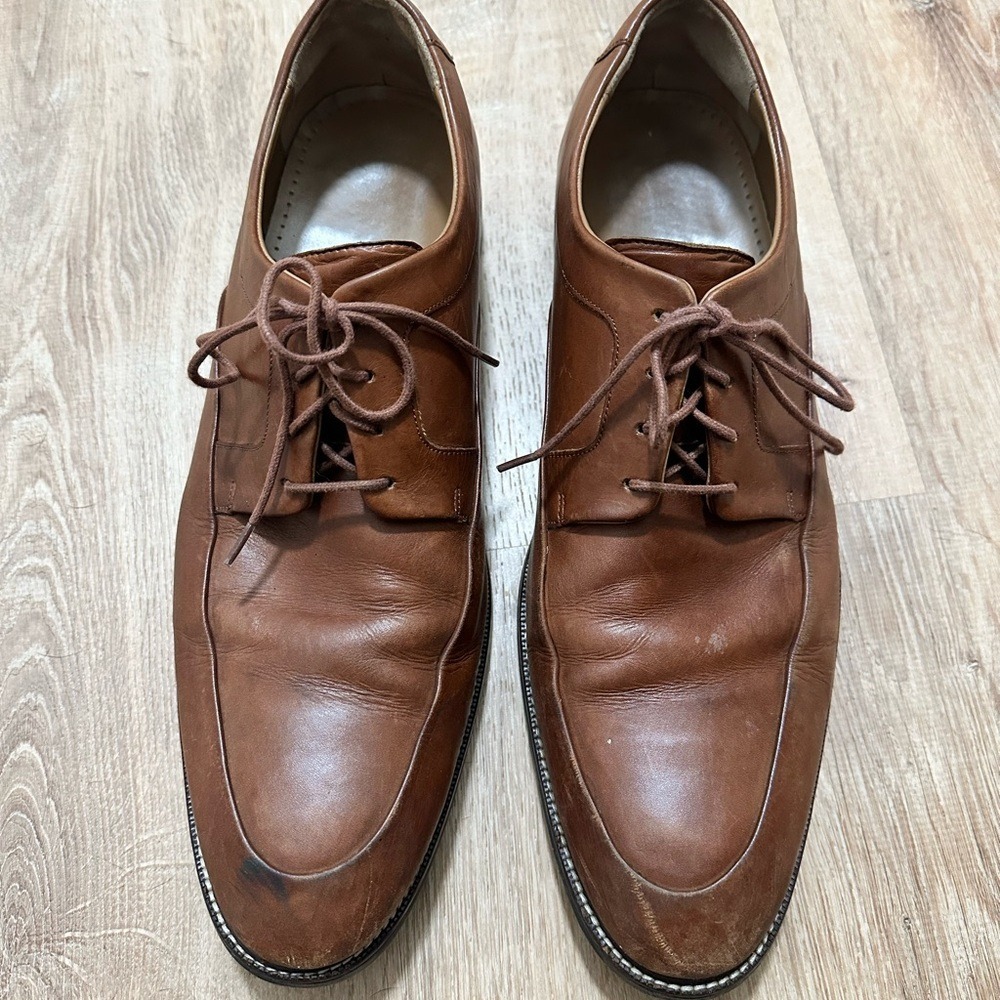 COLE HAAN | Men's Classic Cognac Brown Leather Business Dress Oxford Shoes, 13M‎
